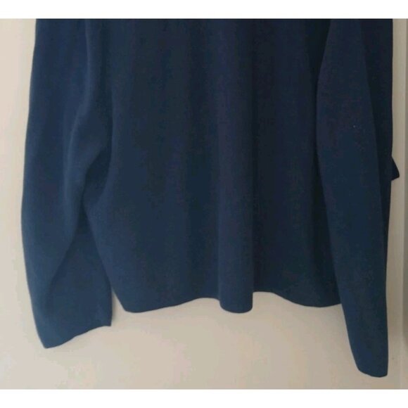 J. Jill Open Front Cardigan Size XL Blue Cotton Thin Knit Closet Staple - Picture 11 of 12